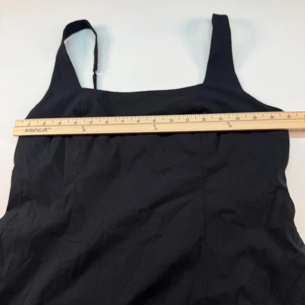 Abercrombie & Fitch Black Cotton Maxi Slip Dress Size Large Petite